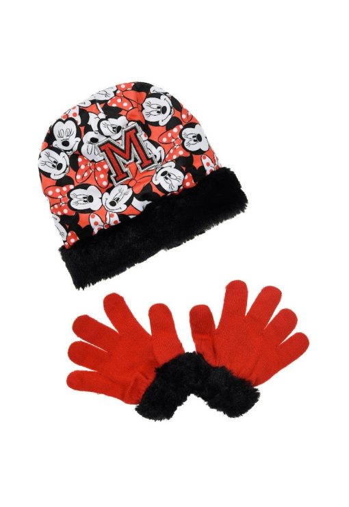 Set caciula si manusi Minnie Mouse-FETE/GENTI SI ACCESORII/Palarii