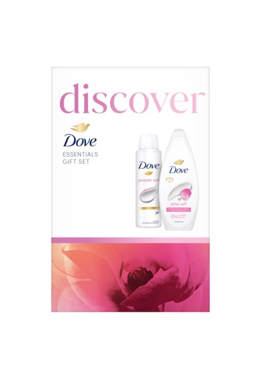 Set cadou : Gel de dus Petal Soft - 250ml + Deodorant Dove Powder Soft - 150ml-FEMEI/INGRIJIRE COSMETICA/Ingrijire corp-INGRIJIRE COSMETICA/Ingrijire corp