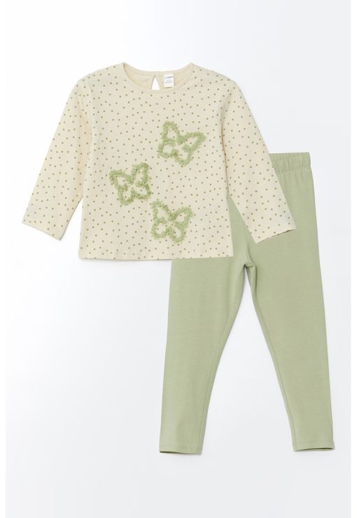 Set de bluza de bumbac si pantaloni - 2 piese-FETE/IMBRACAMINTE/Seturi de imbracaminte-IMBRACAMINTE/Seturi de imbracaminte