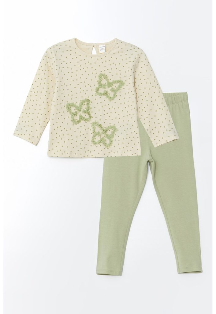 Set de bluza de bumbac si pantaloni - 2 piese-FETE/IMBRACAMINTE/Seturi de imbracaminte-IMBRACAMINTE/Seturi de imbracaminte