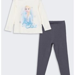 Set de bluza si pantaloni de trening din amestec de bumbac - 2 piese-FETE/IMBRACAMINTE/Seturi de imbracaminte-IMBRACAMINTE/Seturi de imbracaminte
