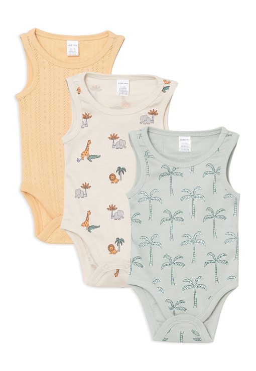 Set de body-uri cu imprimeu - 3 piese-BAIETI/IMBRACAMINTE/Seturi de imbracaminte-IMBRACAMINTE/Seturi de imbracaminte