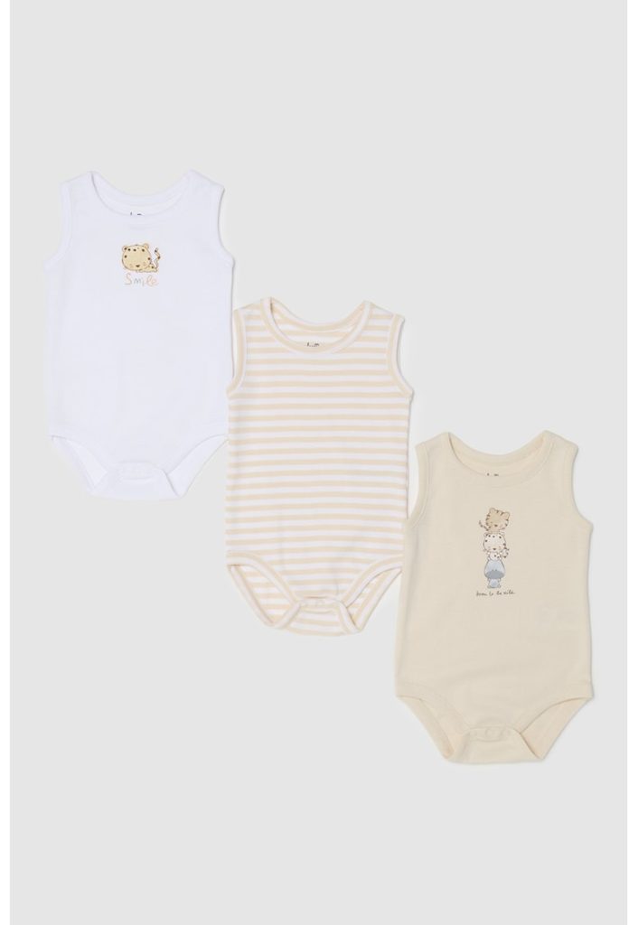 Set de body-uri cu model - 3 piese-FETE/IMBRACAMINTE/Seturi de imbracaminte-IMBRACAMINTE/Seturi de imbracaminte