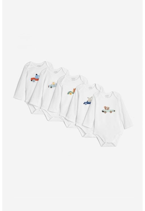 Set de body-uri din bumbac cu imprimeu - 5 piese-BAIETI/IMBRACAMINTE/Seturi de imbracaminte-IMBRACAMINTE/Seturi de imbracaminte