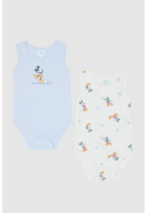 Set de body-uri din bumbac cu imprimeu Mickey Mouse - 2 Piese-FETE/IMBRACAMINTE/Seturi de imbracaminte-IMBRACAMINTE/Seturi de imbracaminte