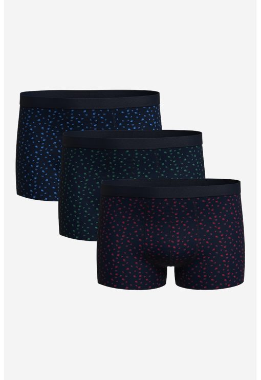 Set de boxeri cu imprimeu geometric - 3 perechi-BARBATI/IMBRACAMINTE/Lenjerie intima-IMBRACAMINTE/Lenjerie intima