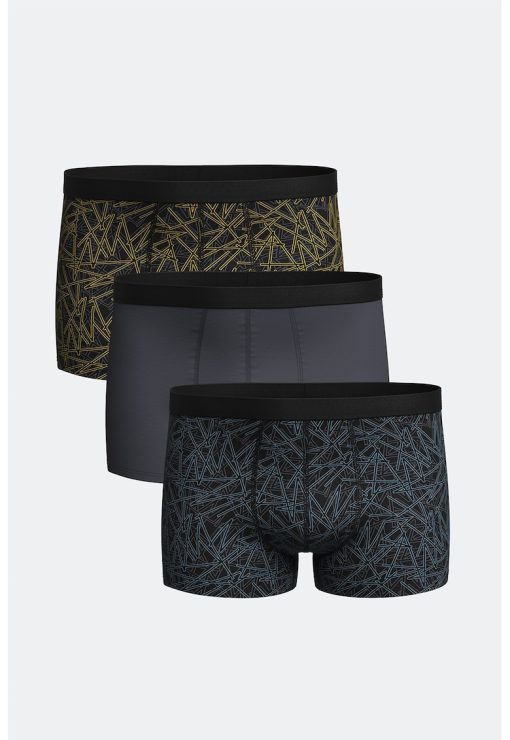 Set de boxeri cu model - 3 perechi-BARBATI/IMBRACAMINTE/Lenjerie intima-IMBRACAMINTE/Lenjerie intima