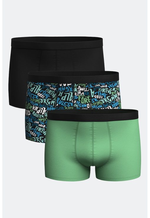 Set de boxeri din amestec de bumbac - 3 perechi-BARBATI/IMBRACAMINTE/Lenjerie intima-IMBRACAMINTE/Lenjerie intima