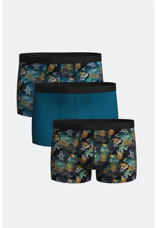 Set de boxeri uni si cu model - 3 perechi-BARBATI/IMBRACAMINTE/Lenjerie intima-IMBRACAMINTE/Lenjerie intima