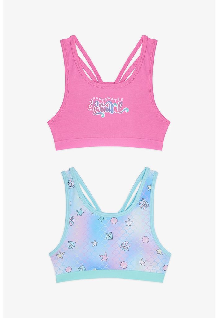 Set de bustiere cu imprimeu - 2 piese-FETE/IMBRACAMINTE/Lenjerie intima-IMBRACAMINTE/Lenjerie intima
