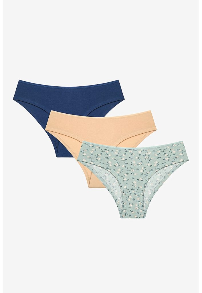 Set de chiloti din amestec de bumbac - 3 Perechi-FEMEI/IMBRACAMINTE/Lenjerie intima-IMBRACAMINTE/Lenjerie intima