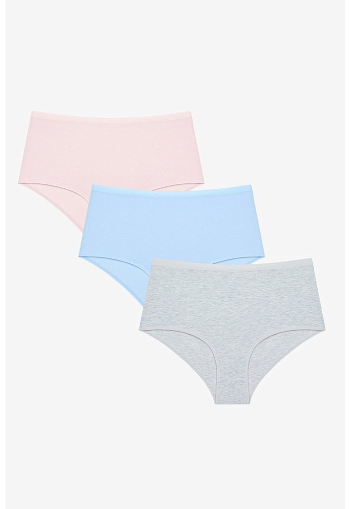 Set de chiloti din amestec de bumbac - 3 perechi-FEMEI/IMBRACAMINTE/Lenjerie intima-IMBRACAMINTE/Lenjerie intima