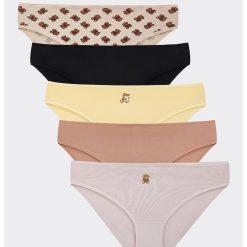 Set de chiloti din amestec de bumbac - 5 perechi-FEMEI/IMBRACAMINTE/Lenjerie intima-IMBRACAMINTE/Lenjerie intima