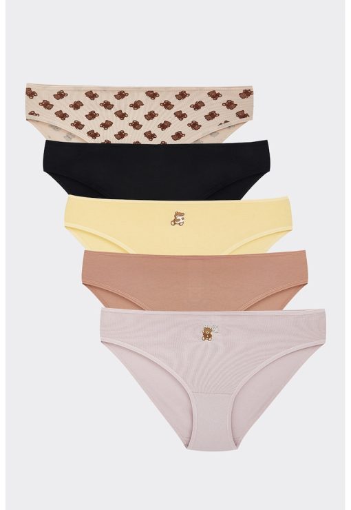 Set de chiloti din amestec de bumbac - 5 perechi-FEMEI/IMBRACAMINTE/Lenjerie intima-IMBRACAMINTE/Lenjerie intima
