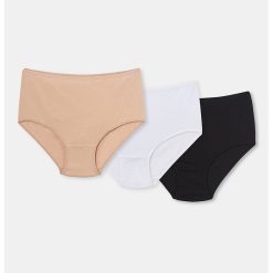 Set de chiloti hipster din amestec de bumbac - 3 perechi-FEMEI/IMBRACAMINTE/Lenjerie intima-IMBRACAMINTE/Lenjerie intima
