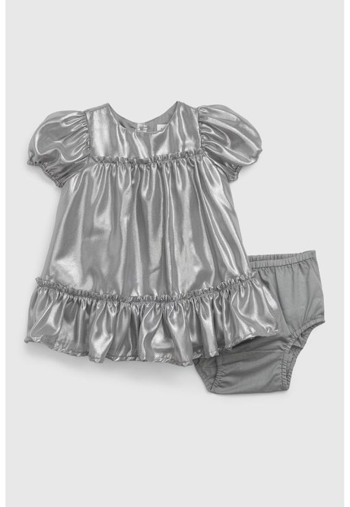 Set de chiloti si rochie cu imprimeu metalizat-FETE/IMBRACAMINTE/Rochii-IMBRACAMINTE/Rochii