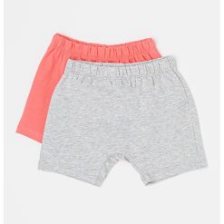 Set de pantaloni scurti cu talie elastica - 2 perechi-FETE/IMBRACAMINTE/Sorturi-IMBRACAMINTE/Sorturi