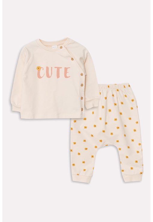Set de pantaloni si bluza de trening din amestec d ebumbac-FETE/IMBRACAMINTE/Seturi de imbracaminte-IMBRACAMINTE/Seturi de imbracaminte