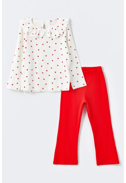 Set de pantaloni si bluza din amestec de bumbac - 2 Piese-FETE/IMBRACAMINTE/Seturi de imbracaminte-IMBRACAMINTE/Seturi de imbracaminte