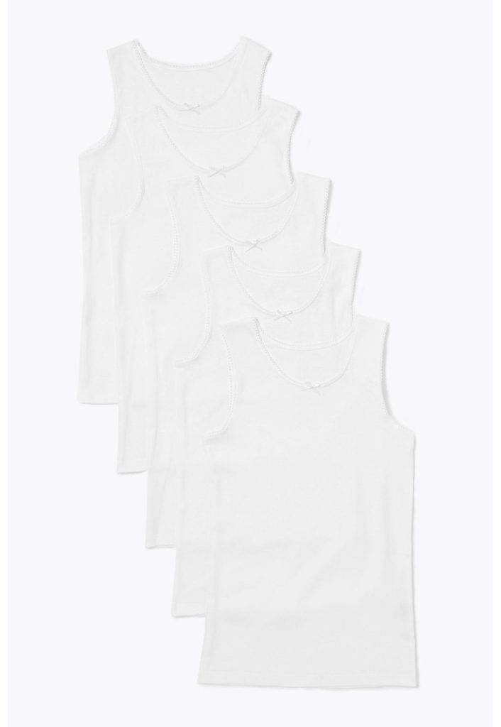 Set de top-uri din bumbac - 5 piese-FETE/IMBRACAMINTE/Lenjerie intima-IMBRACAMINTE/Lenjerie intima