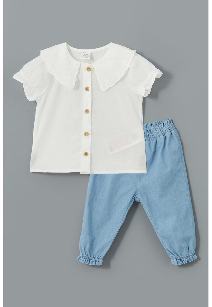Set de tricou si pantaloni din bumbac - 2 perechi-FETE/IMBRACAMINTE/Seturi de imbracaminte-IMBRACAMINTE/Seturi de imbracaminte
