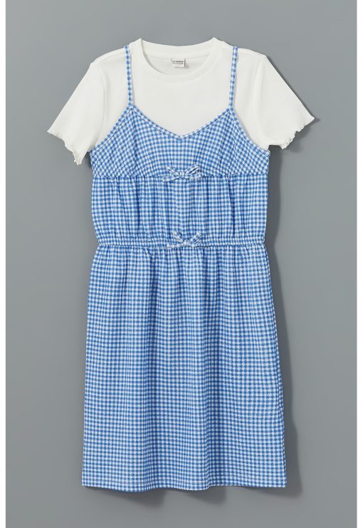 Set de tricou si rochie gingham-FETE/IMBRACAMINTE/Seturi de imbracaminte-IMBRACAMINTE/Seturi de imbracaminte