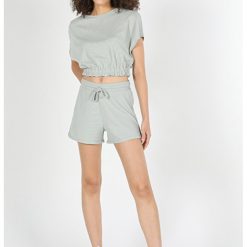 Short / Pantaloni Scurti De Dama-Verde Regular Fit-FEMEI/IMBRACAMINTE/Pantaloni si colanti-IMBRACAMINTE/Pantaloni si colanti