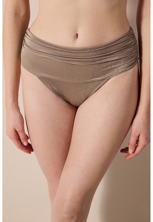 Slip cu aspect stralucitor si pliuri-FEMEI/IMBRACAMINTE/Costume de baie-IMBRACAMINTE/Costume de baie