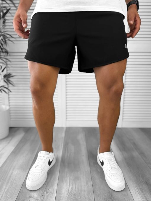 Sort de baie casual negru 12732 D6-4.3-Pantaloni > Sort de baie