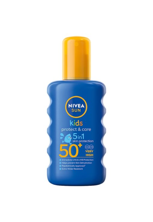 Spray de protectie solara pentru copii  Sun Kids Protect & Care 5in1 - SPF 50+ - 200 ml-FETE/INGRIJIRE COSMETICA/Produse cosmetice-INGRIJIRE COSMETICA/Produse cosmetice