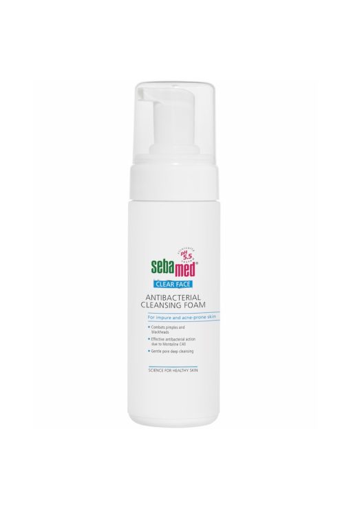 Spuma dermatologica antibacteriana de curatare Clear Face  pentru ten acneic - 150 ml-FEMEI/INGRIJIRE COSMETICA/Ingrijire corp-INGRIJIRE COSMETICA/Ingrijire corp