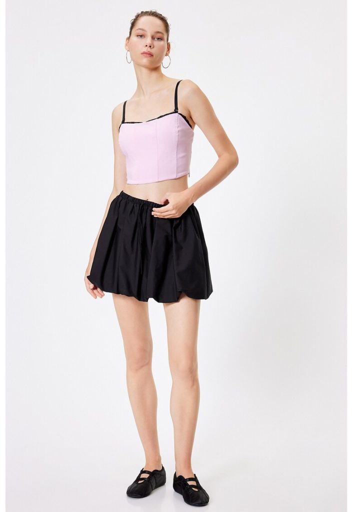 Top-corset cu garnituri din dantela-FEMEI/IMBRACAMINTE/Tricouri si maiouri-IMBRACAMINTE/Tricouri si maiouri