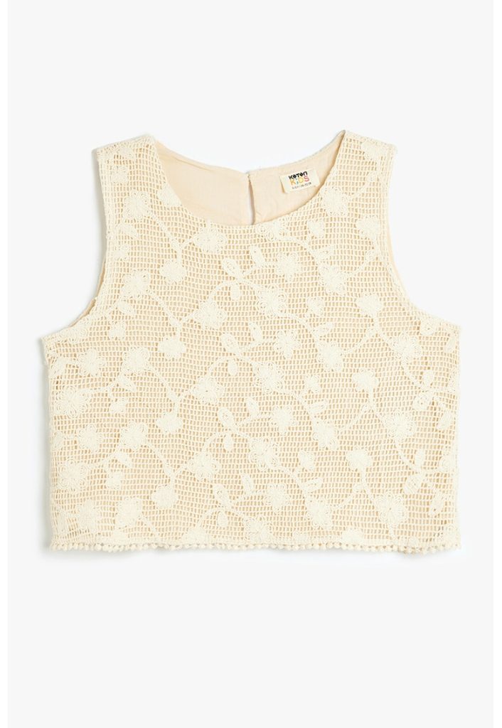 Top crop cu broderii-FETE/IMBRACAMINTE/Bluze-IMBRACAMINTE/Bluze
