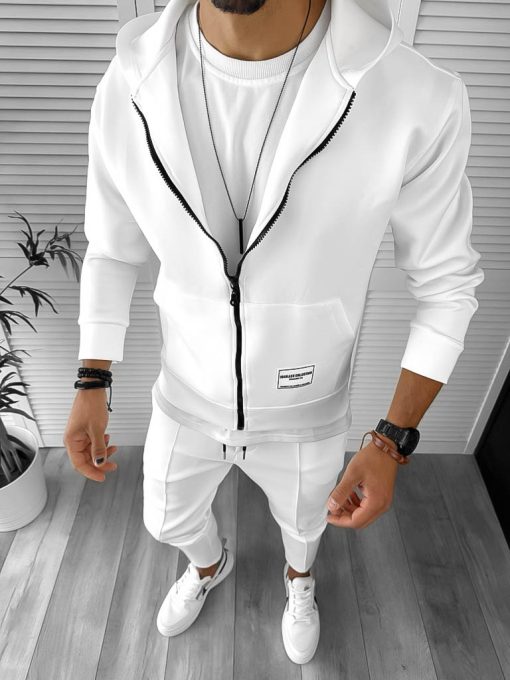 Trening barbati slim fit alb cu defect DEF645  N3-3.1-Trening