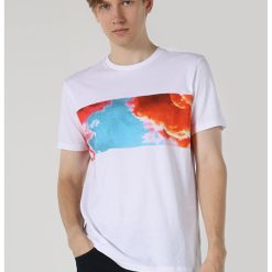 Tricou Alb Regular Fit Barbati-BARBATI/IMBRACAMINTE/Tricouri si maiouri-IMBRACAMINTE/Tricouri si maiouri
