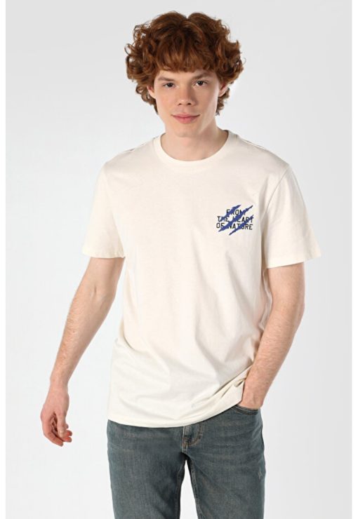 Tricou Cu Maneca Scurta De Barbati Alb - Regular Fit-BARBATI/IMBRACAMINTE/Tricouri si maiouri-IMBRACAMINTE/Tricouri si maiouri