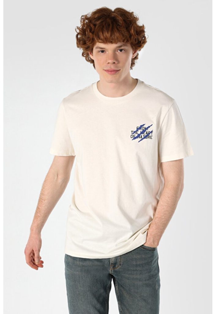 Tricou Cu Maneca Scurta De Barbati Alb - Regular Fit-BARBATI/IMBRACAMINTE/Tricouri si maiouri-IMBRACAMINTE/Tricouri si maiouri
