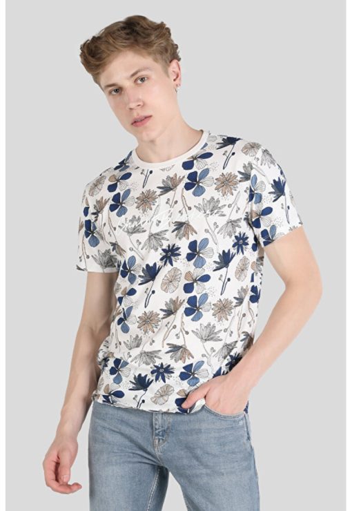 Tricou Cu Maneca Scurta De Barbati Alb Regular Fit5-BARBATI/IMBRACAMINTE/Tricouri si maiouri-IMBRACAMINTE/Tricouri si maiouri