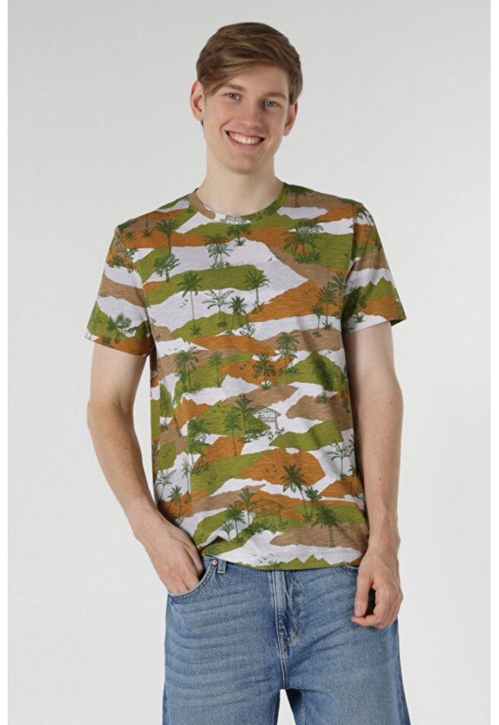 Tricou Cu Maneca Scurta De Barbati Multicolor Regular Fit-BARBATI/IMBRACAMINTE/Tricouri si maiouri-IMBRACAMINTE/Tricouri si maiouri