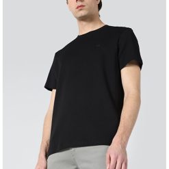 Tricou Cu Maneca Scurta De Barbati Negru Regular Fit.1-BARBATI/IMBRACAMINTE/Tricouri si maiouri-IMBRACAMINTE/Tricouri si maiouri