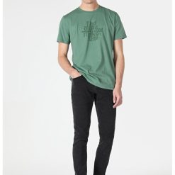 Tricou Cu Maneca Scurta De Barbati Verde Regular Fit find a way-BARBATI/IMBRACAMINTE/Tricouri si maiouri-IMBRACAMINTE/Tricouri si maiouri