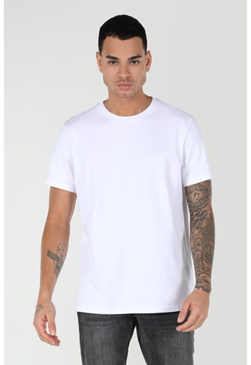 Tricou Cu Maneca ScurtaDeBarbati Alb Regular Fit-BARBATI/IMBRACAMINTE/Tricouri si maiouri-IMBRACAMINTE/Tricouri si maiouri