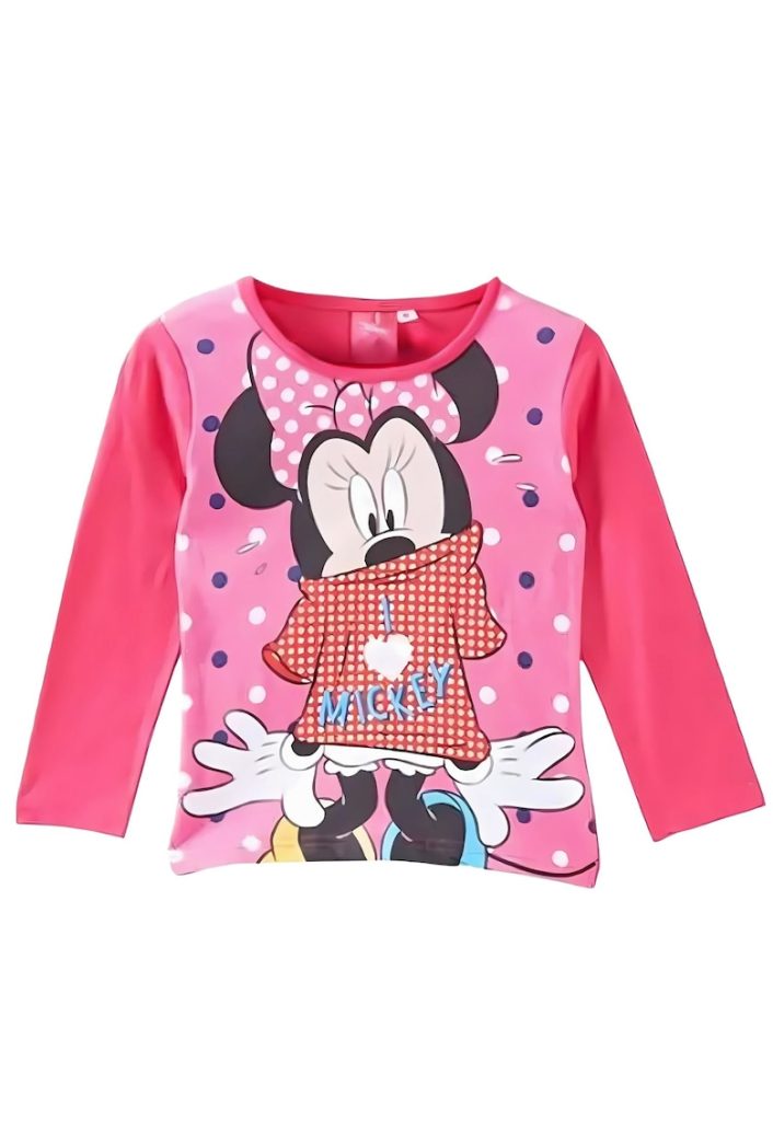 Tricou copii -  Minnie Mouse - imprimeu - roz - bumbac --FETE/IMBRACAMINTE/Tricouri si maiouri-IMBRACAMINTE/Tricouri si maiouri