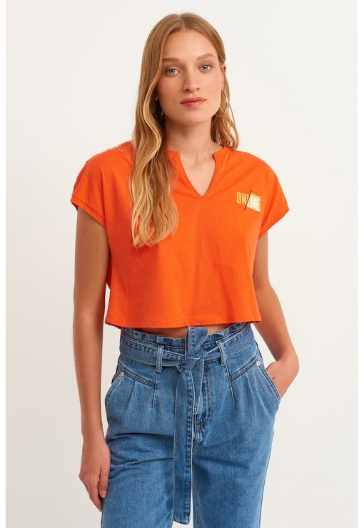 Tricou crop-FEMEI/IMBRACAMINTE/Tricouri si maiouri-IMBRACAMINTE/Tricouri si maiouri
