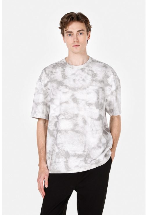 Tricou cu buzunar pe piept si model tie-dye-BARBATI/IMBRACAMINTE/Tricouri si maiouri-IMBRACAMINTE/Tricouri si maiouri