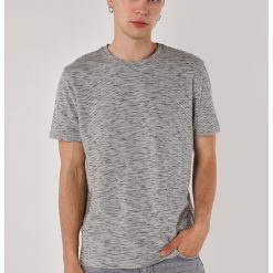 Tricou cu decolteu la baza gatului si aspect texturat-BARBATI/IMBRACAMINTE/Tricouri si maiouri-IMBRACAMINTE/Tricouri si maiouri