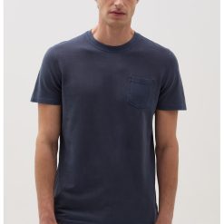 Tricou cu decolteu la baza gatului si buzunar pe piept-BARBATI/IMBRACAMINTE/Tricouri si maiouri-IMBRACAMINTE/Tricouri si maiouri