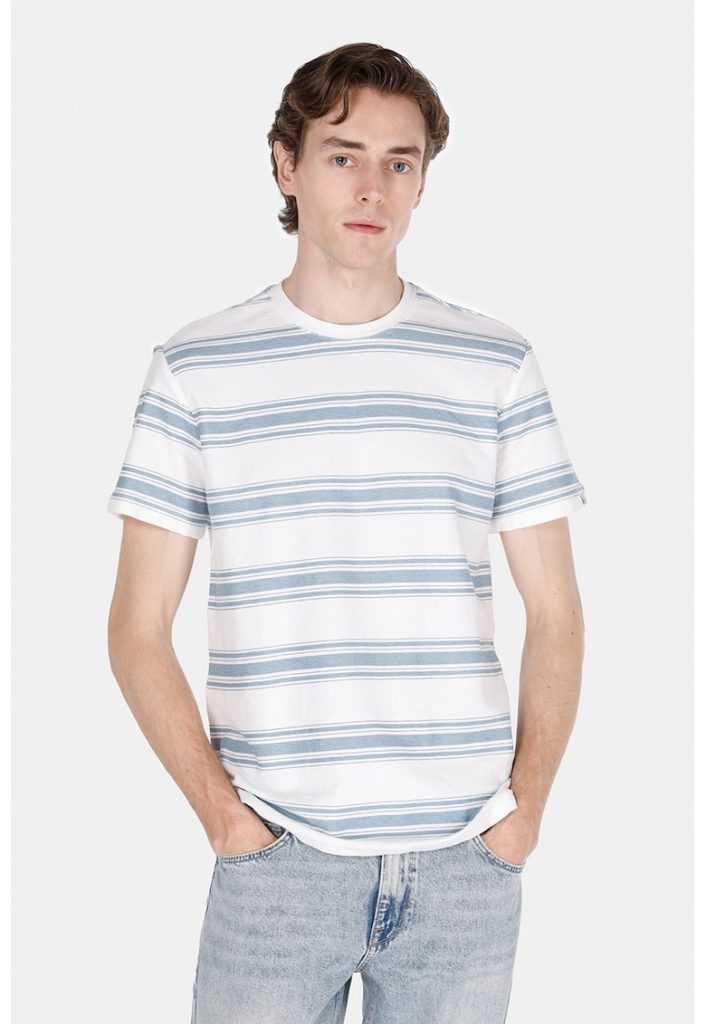 Tricou cu decolteu la baza gatului si dungi-BARBATI/IMBRACAMINTE/Tricouri si maiouri-IMBRACAMINTE/Tricouri si maiouri