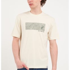 Tricou cu decolteu la baza gatului si imprimeu-BARBATI/IMBRACAMINTE/Tricouri si maiouri-IMBRACAMINTE/Tricouri si maiouri