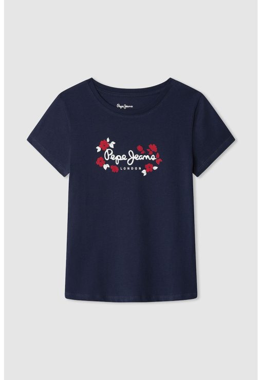 Tricou cu decolteu la baza gatului si imprimeu Maisie-FETE/IMBRACAMINTE/Tricouri si maiouri-IMBRACAMINTE/Tricouri si maiouri